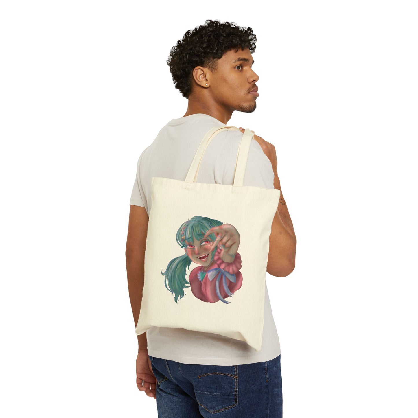 Cute Anime Cotton Canvas Tote Bag